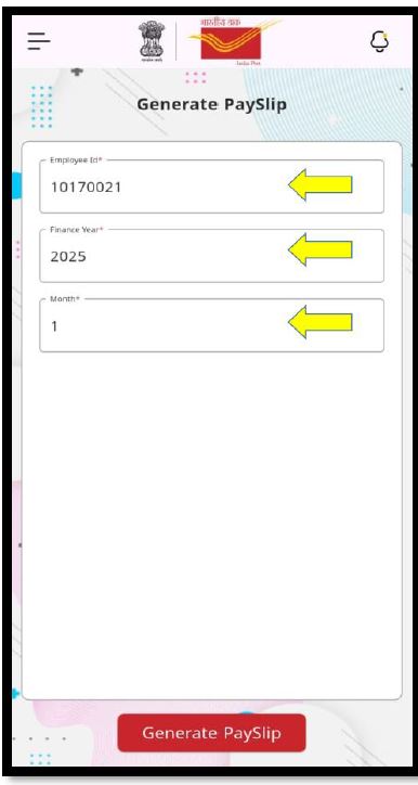 ESS Mobile App Payslip Download Screen,